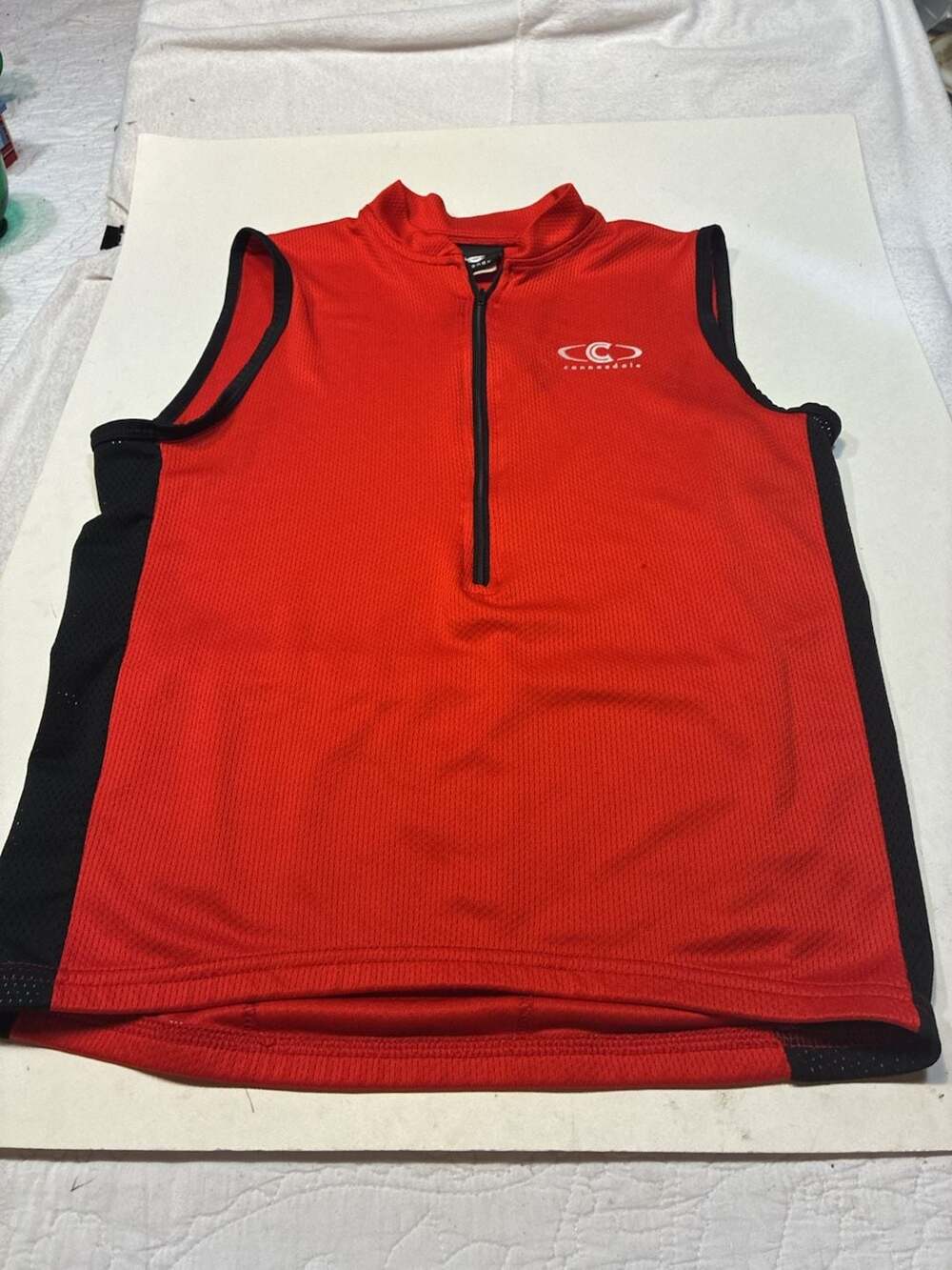 Vintage Cannondale Men's Sleeveless 1/2 Zip Cycling Jersey